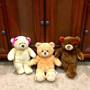 ❣️ BUILD-A-BEAR ❣️ COLLECTION THREE SUPER CUTE COOL BEARS LOT ( NWOT ) .